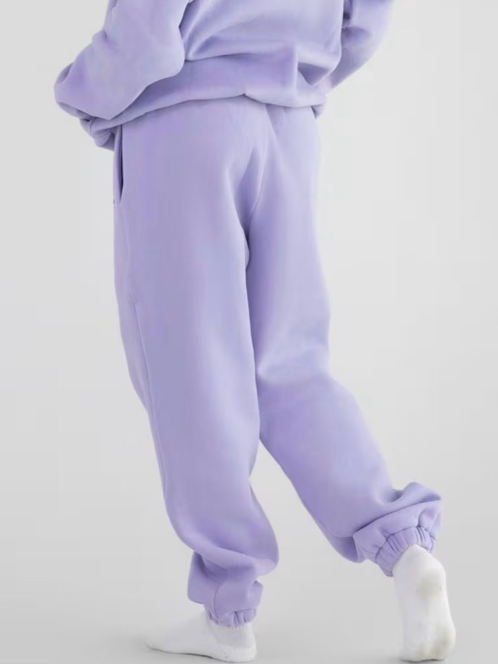 Comfrt Fleece Joggers - Cozy Casual Sweatpants lilac lavender pastel edit
